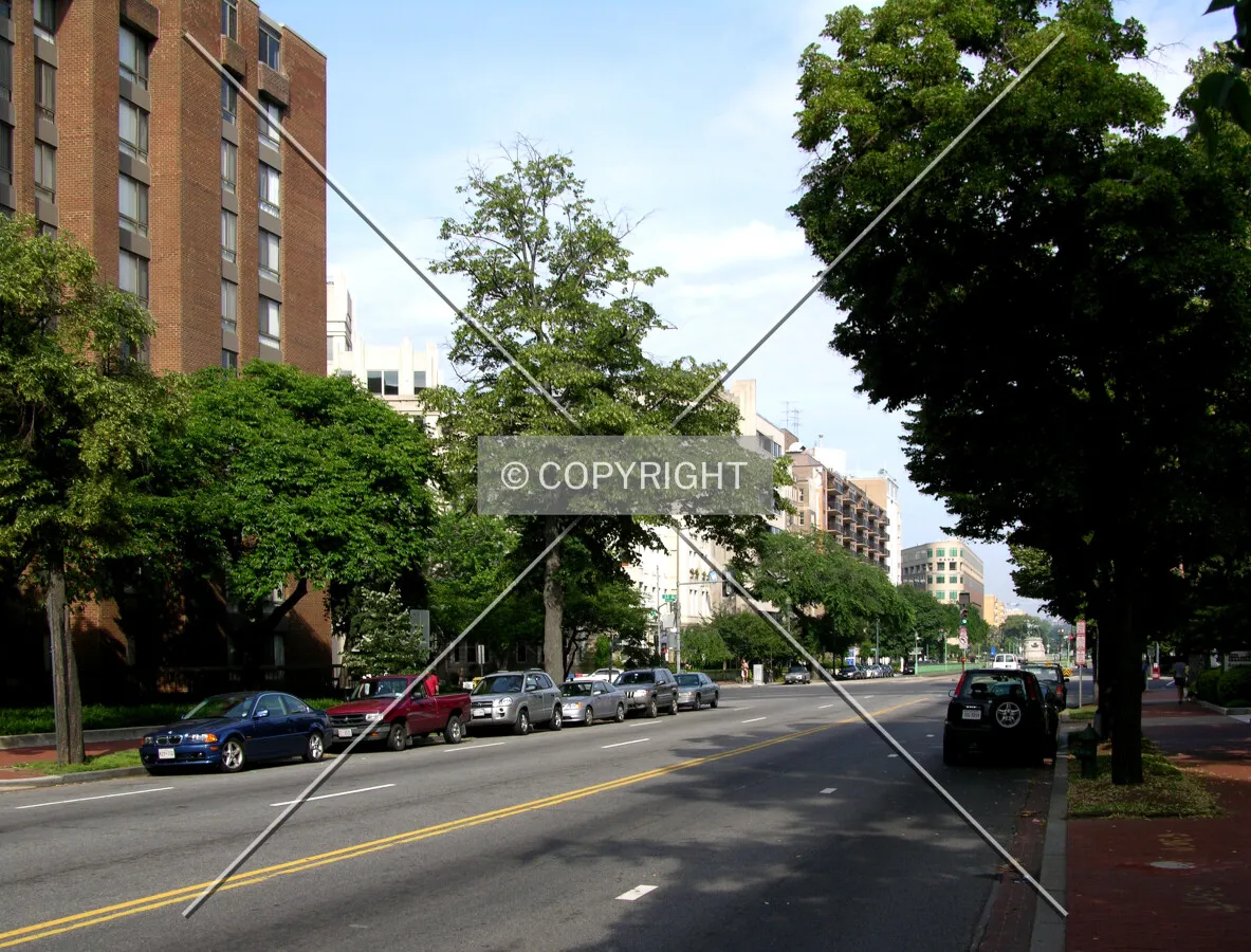 From 12th Street looking west