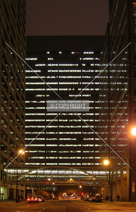 Evening view down 6th Street