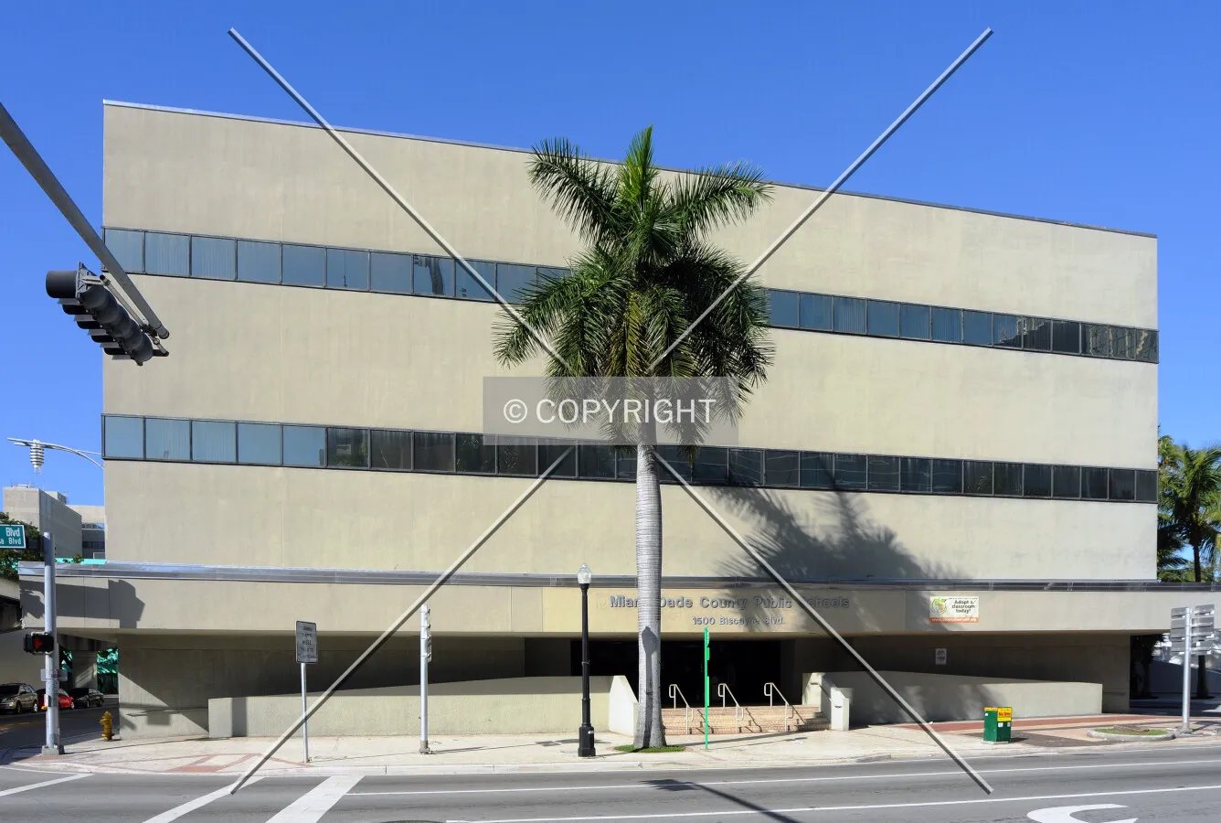 View from the east across Biscayne Boulevard