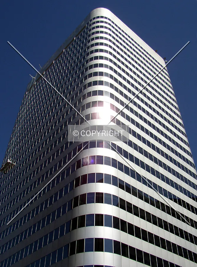 Looking up the northwest corner