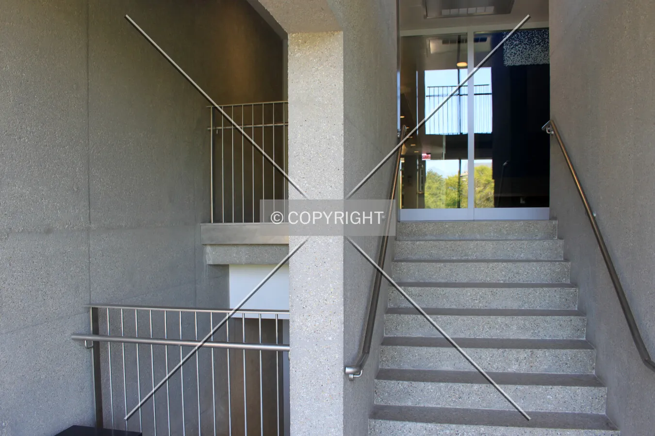 The north stairwell in the tower