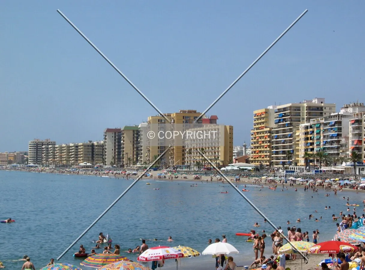 Santa Amalia seafront, view from the port