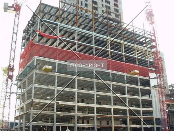 View of the lower levels showing different floor heights