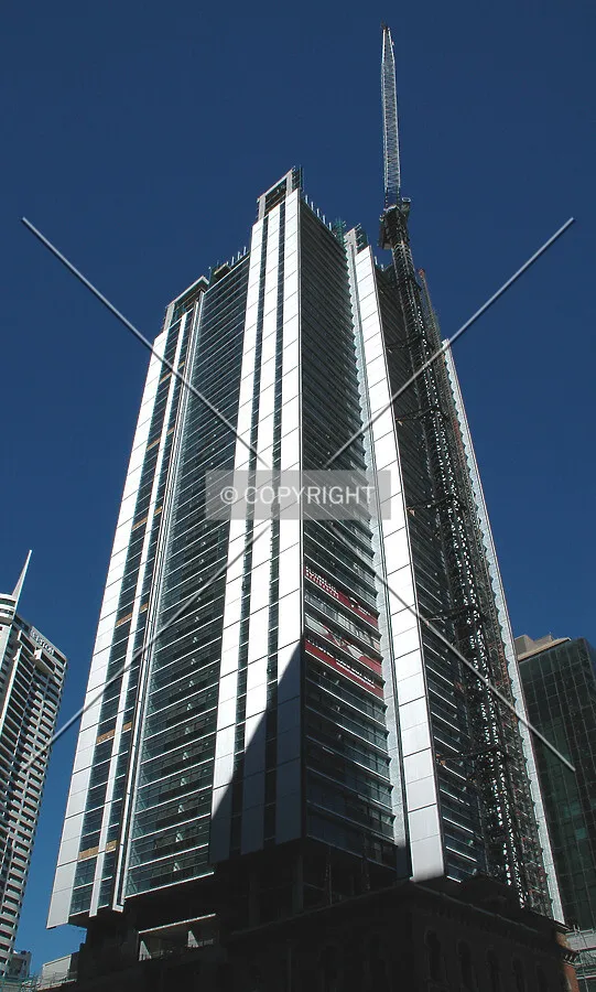 Looking up the northeast corner