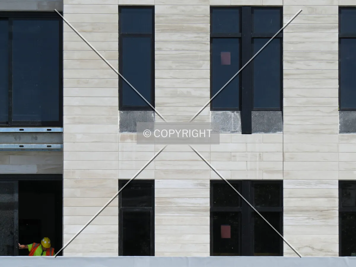 Limestone facade detail
