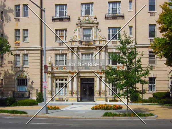 Main entrance from across Connecticut Avenue NW