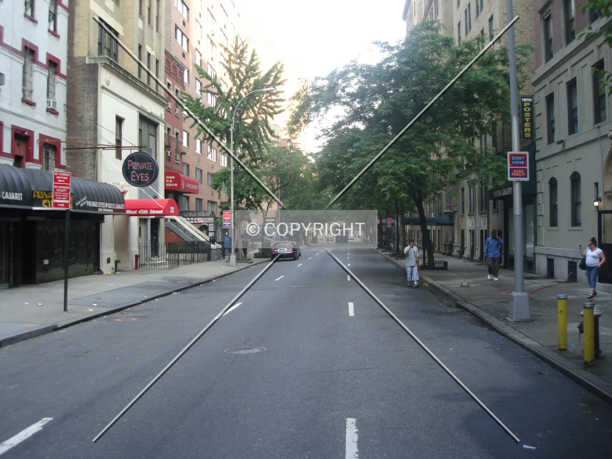 West 45th behind 8th Avenue