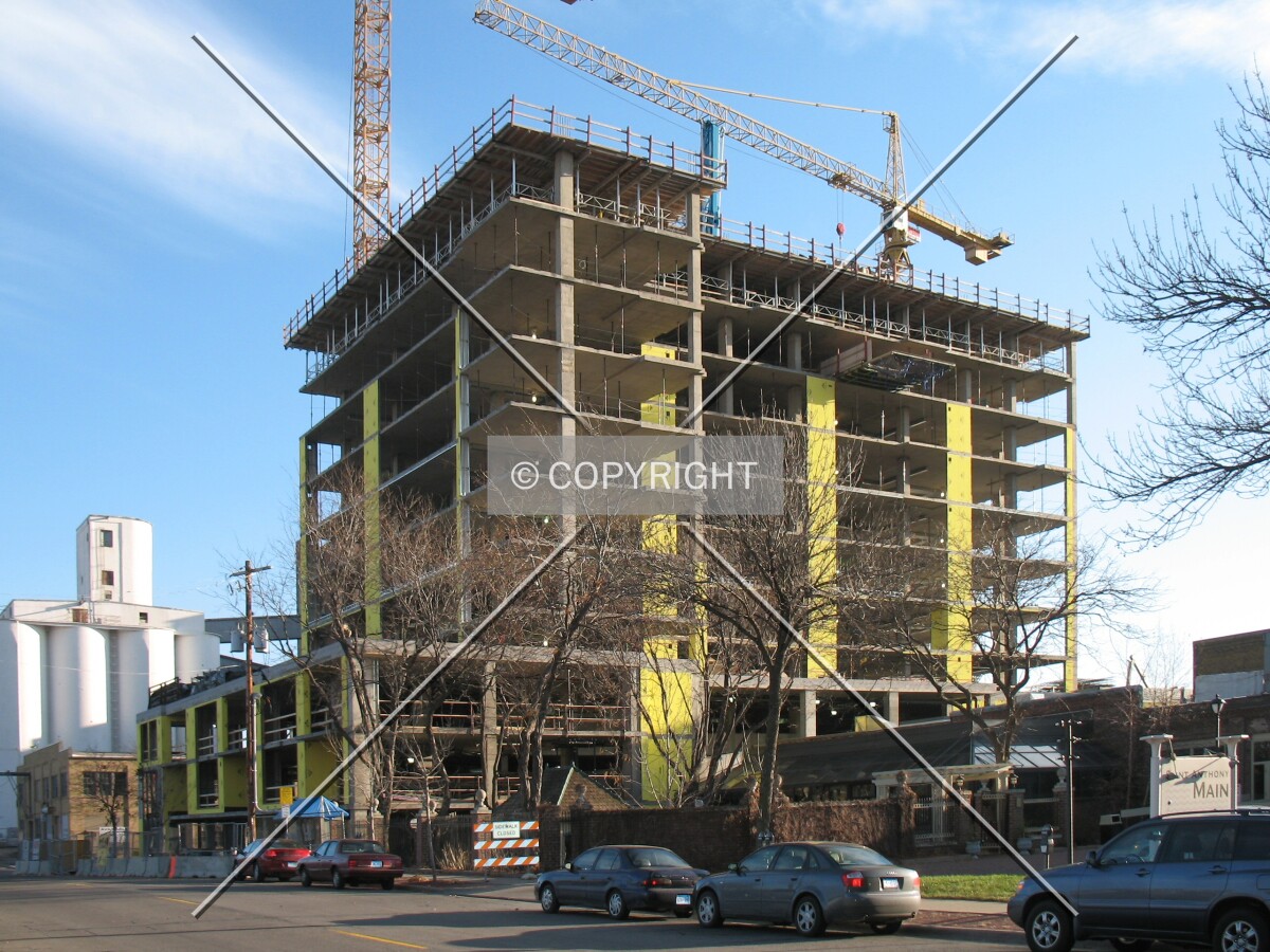 View to the southeast across 2nd Street SE