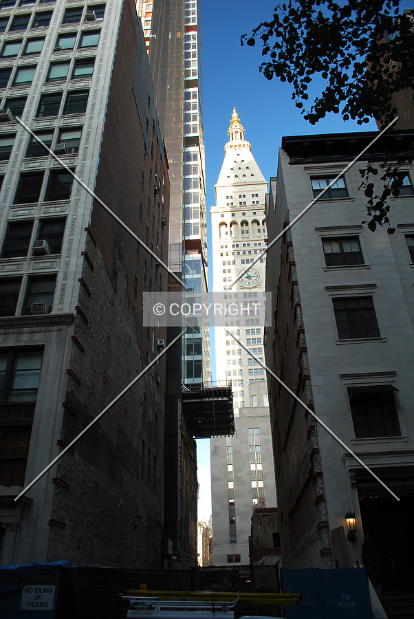 View of the lower section through the space for 23 East 22nd Street