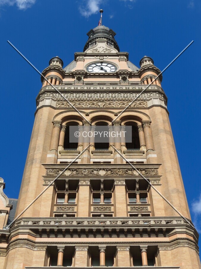 Looking up the tower from North Water Street