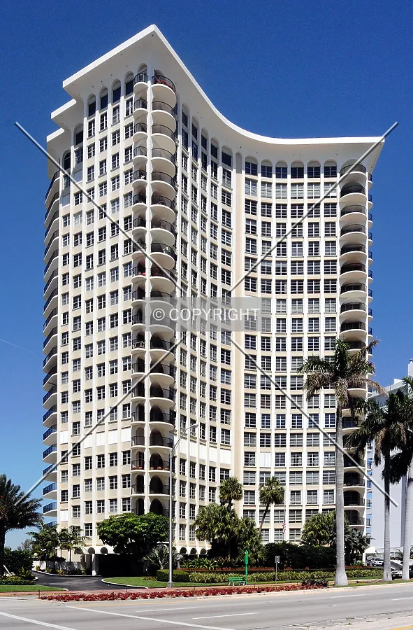 View from the southeast across Collins Avenue