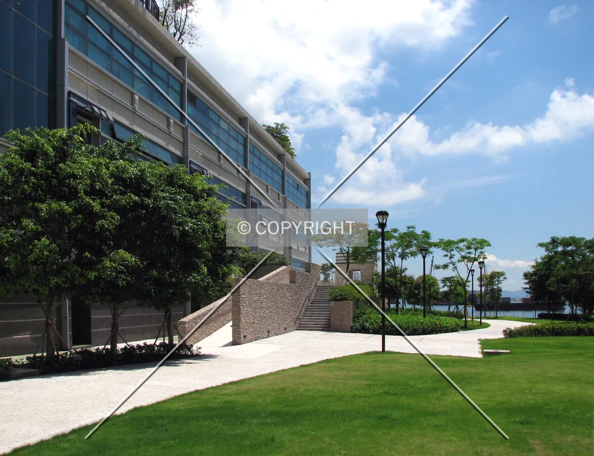View from landscape garden
