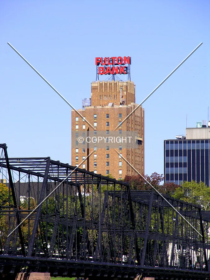 From the southwest from beyond the Walnut Street Bridge