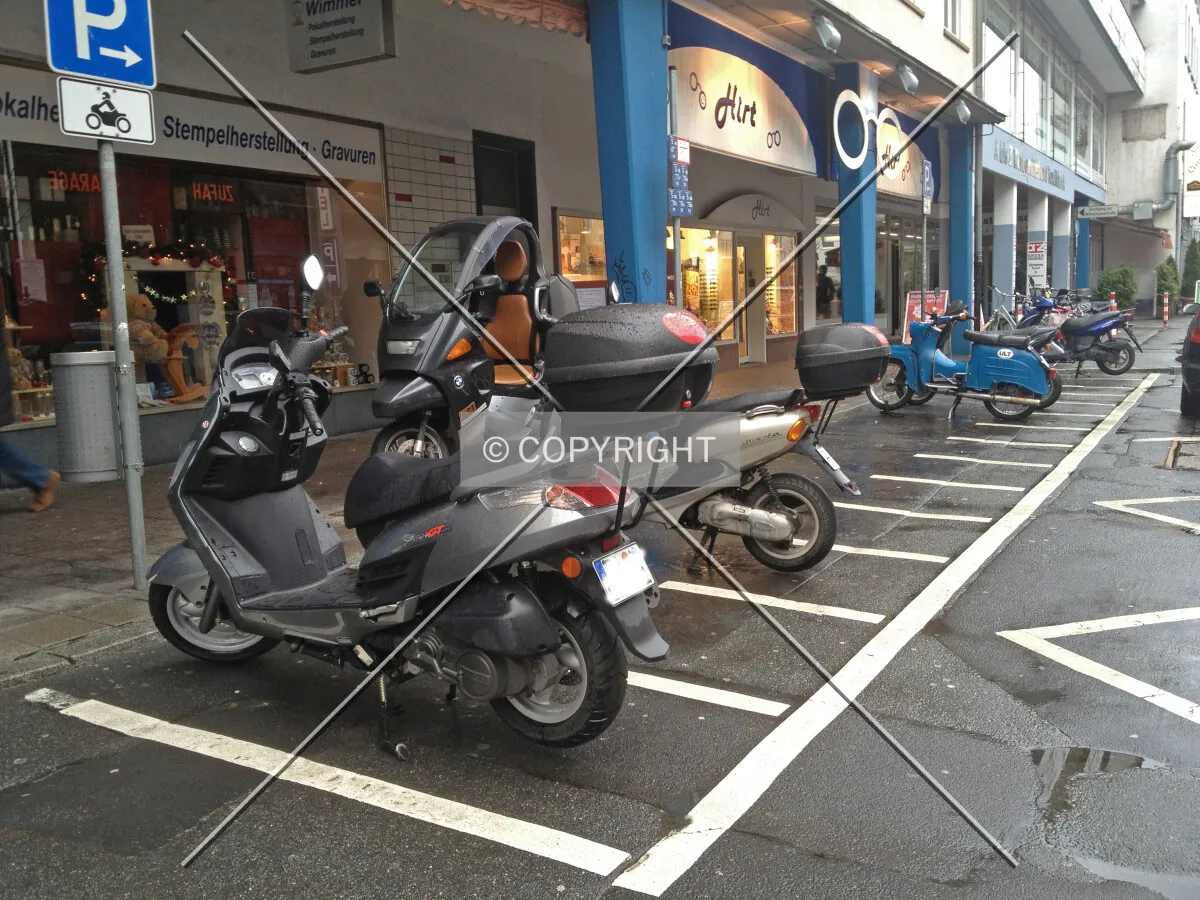 Parking places dedicated for motorcycles