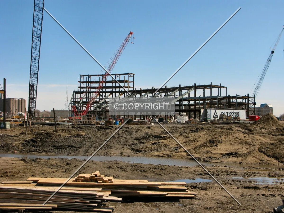 View to the east toward future southeast bleachers
