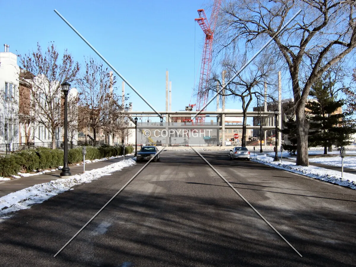 View to the northeast along Bank Street SE