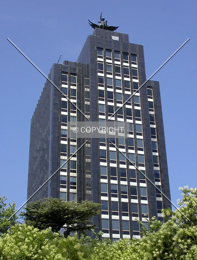 As seen from Paseo de la Castellana