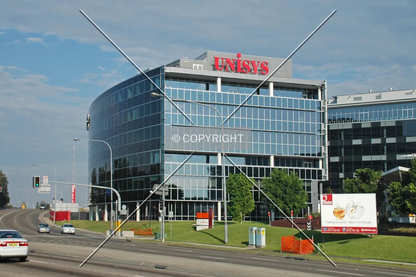 As seen from Homebush Bay Drive