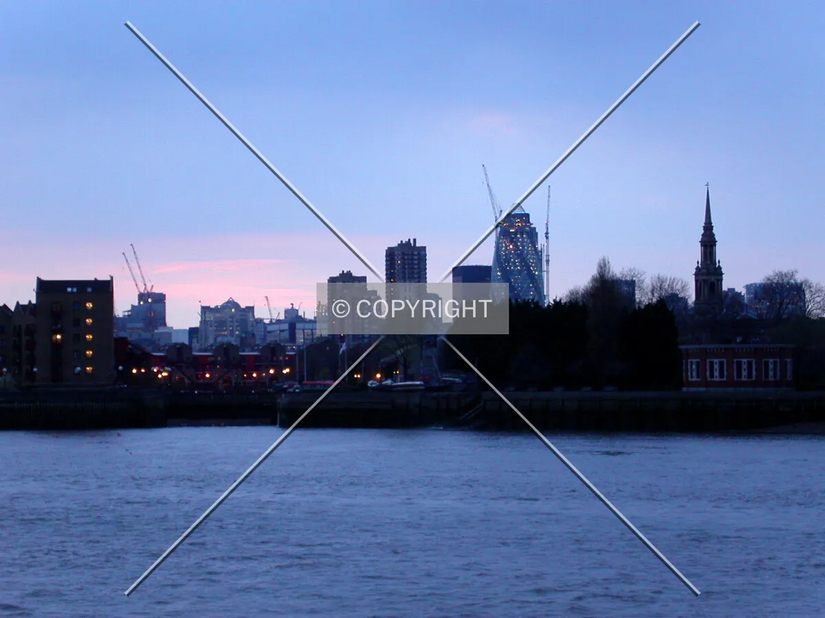The City's skyline at night