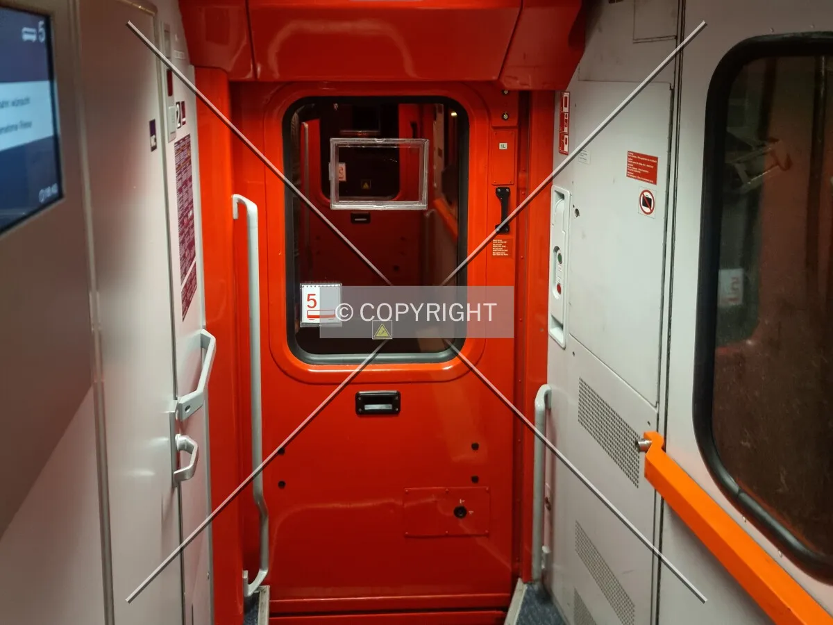 Inside a train