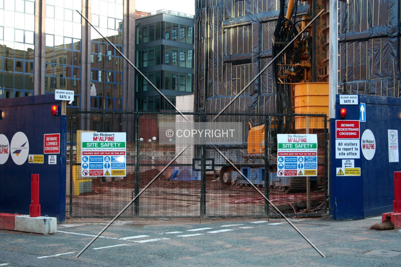 View of the site entrance