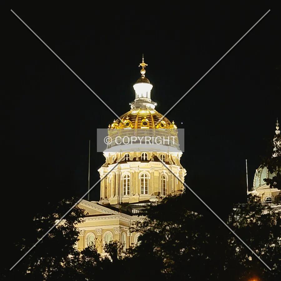 Northeast view of the dome at night; September 25, 2021
