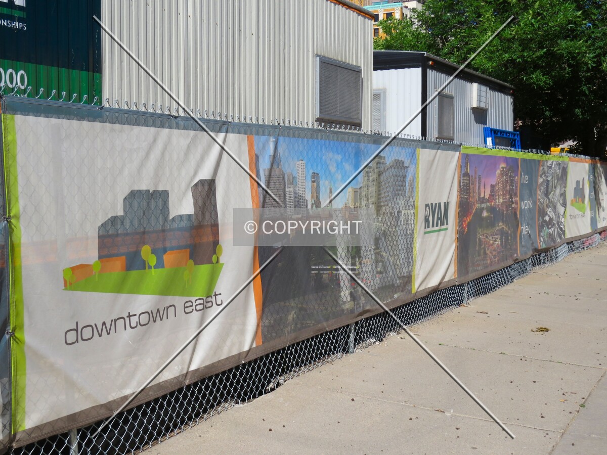 Construction fence banner