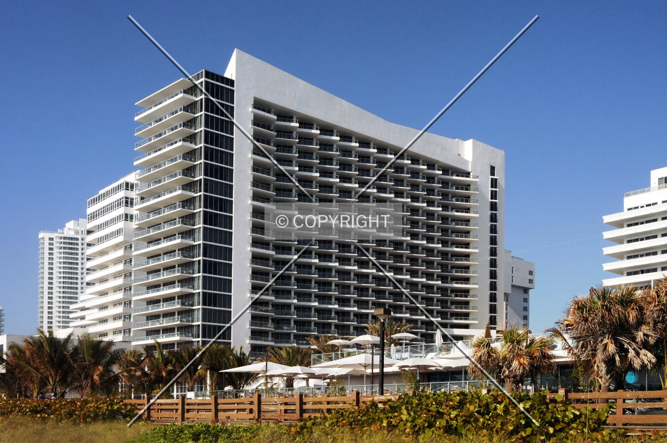 View from the northeast along the beach