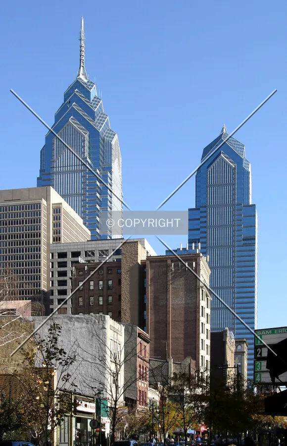 View from the west along Chestnut Street
