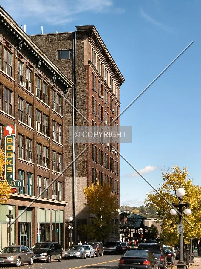 View to the northeast along East 4th Street