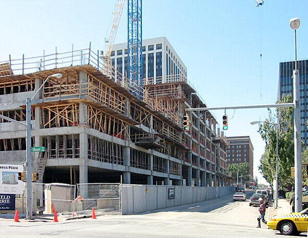 View from the northeast along Davie Street