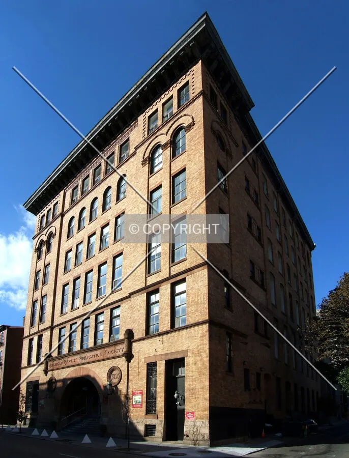 View from the southeast at Lombard and Juniper streets