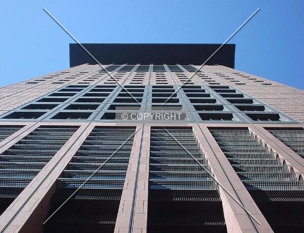 View to the top from in front of the building