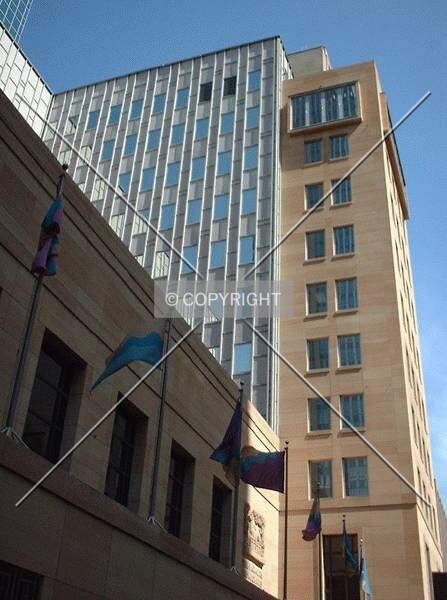 View to the north along Marquette Avenue
