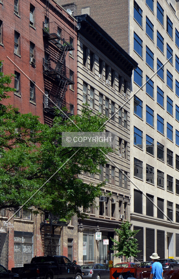 View from the southwest along Vandam Street