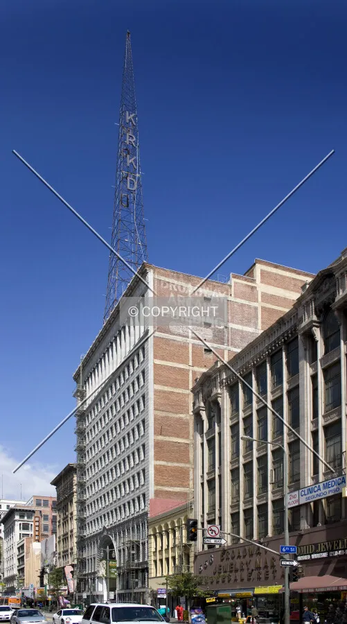 View from the south, with the tower labeled "KRKD" [K-Arcade]