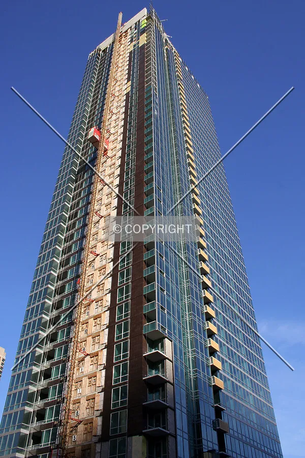 Looking up the southwest corner