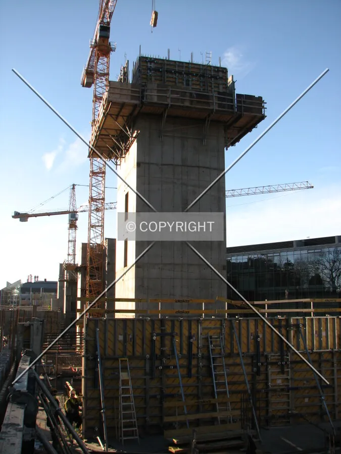 View of the main elevator shaft