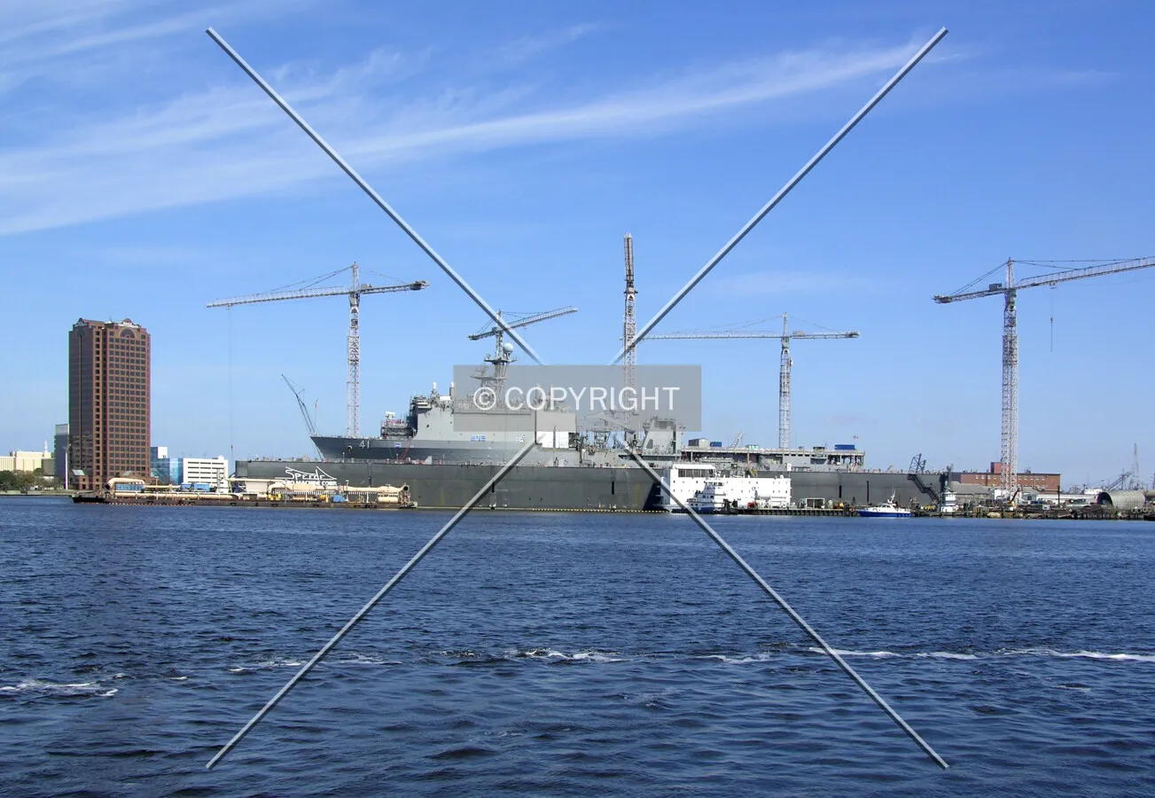 Portion of the massive Norfolk shipyard