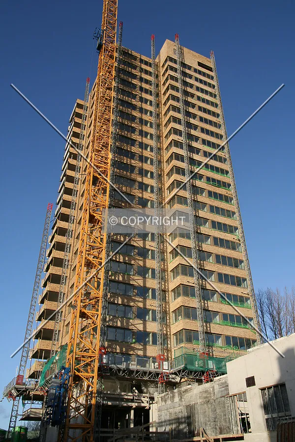 View up from the south