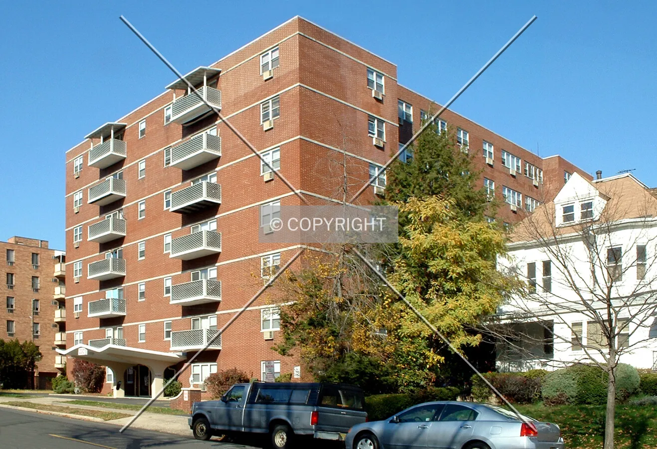 View from the southeast across Anderson Street