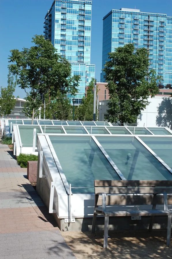 View of the skylights