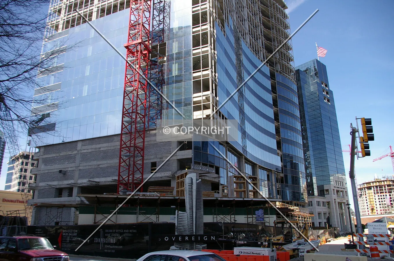 Looking north on Peachtree Street