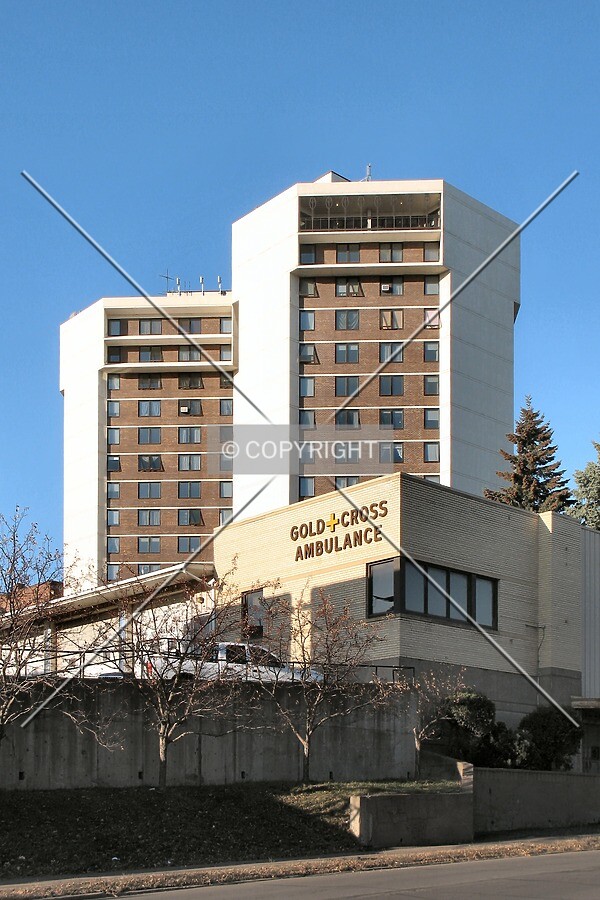 View to the north from East 2nd Street