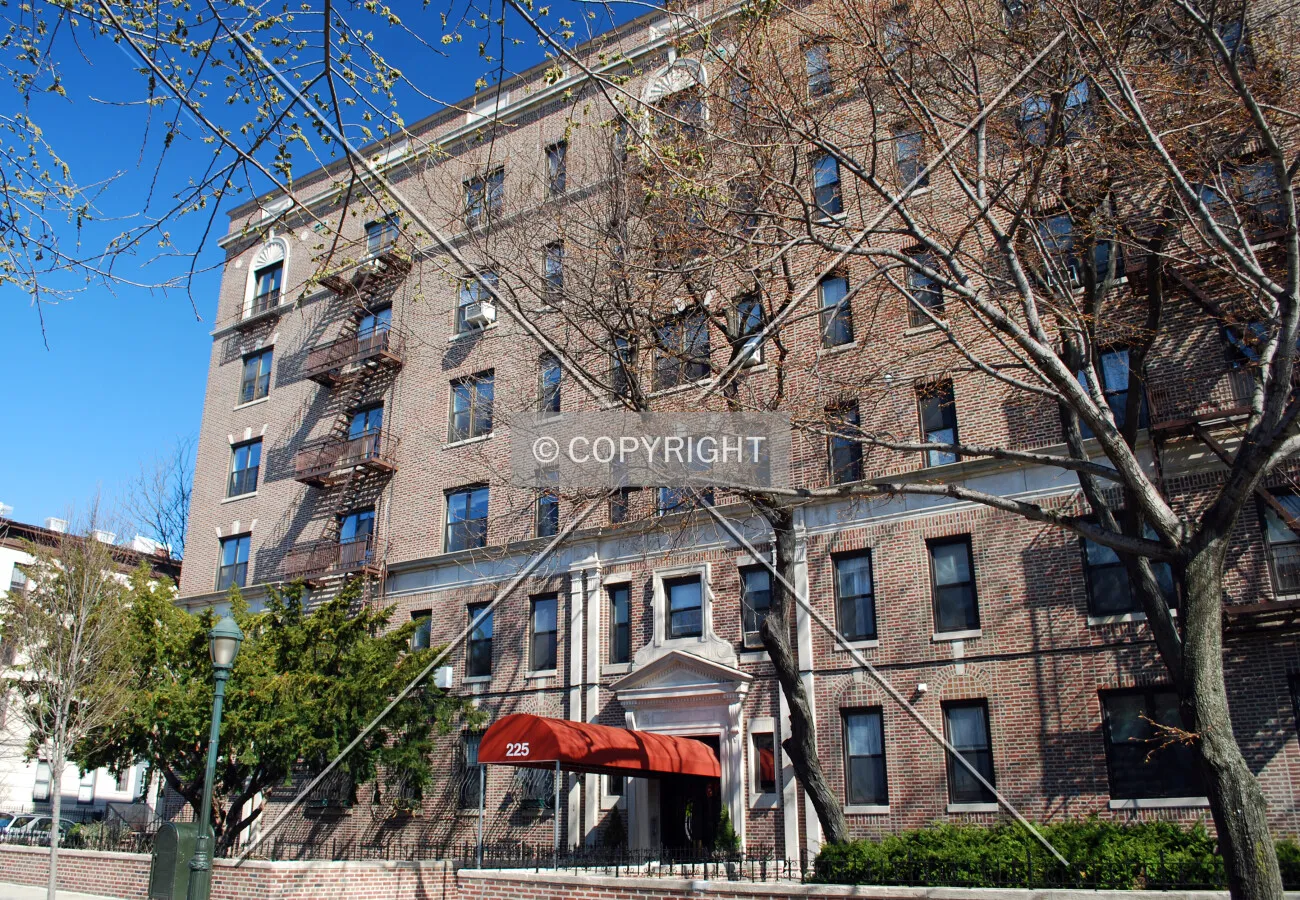 Viewed from the east along Eastern Parkway