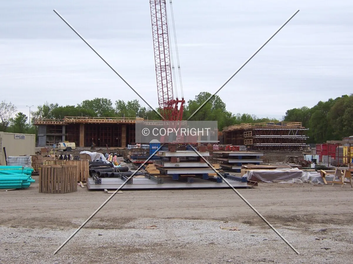 Looking south into the site