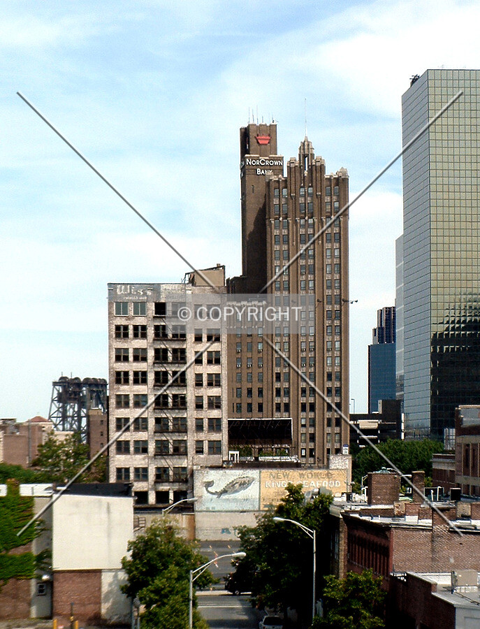 View from the northwest past the Wiss Building