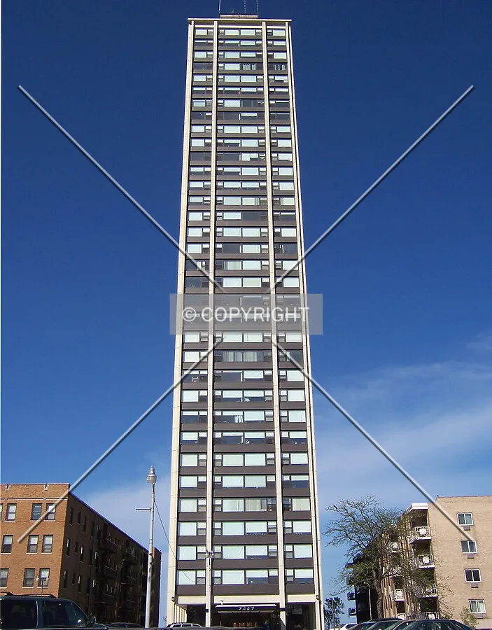 West façade from South Shore Drive