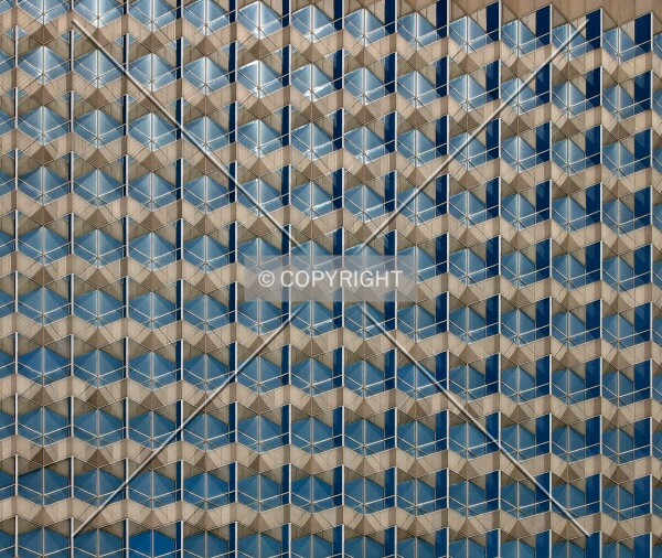 Facade detail from across Poydras Street
