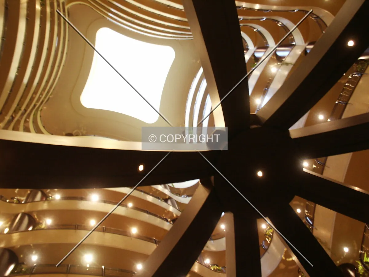 Looking up the atrium